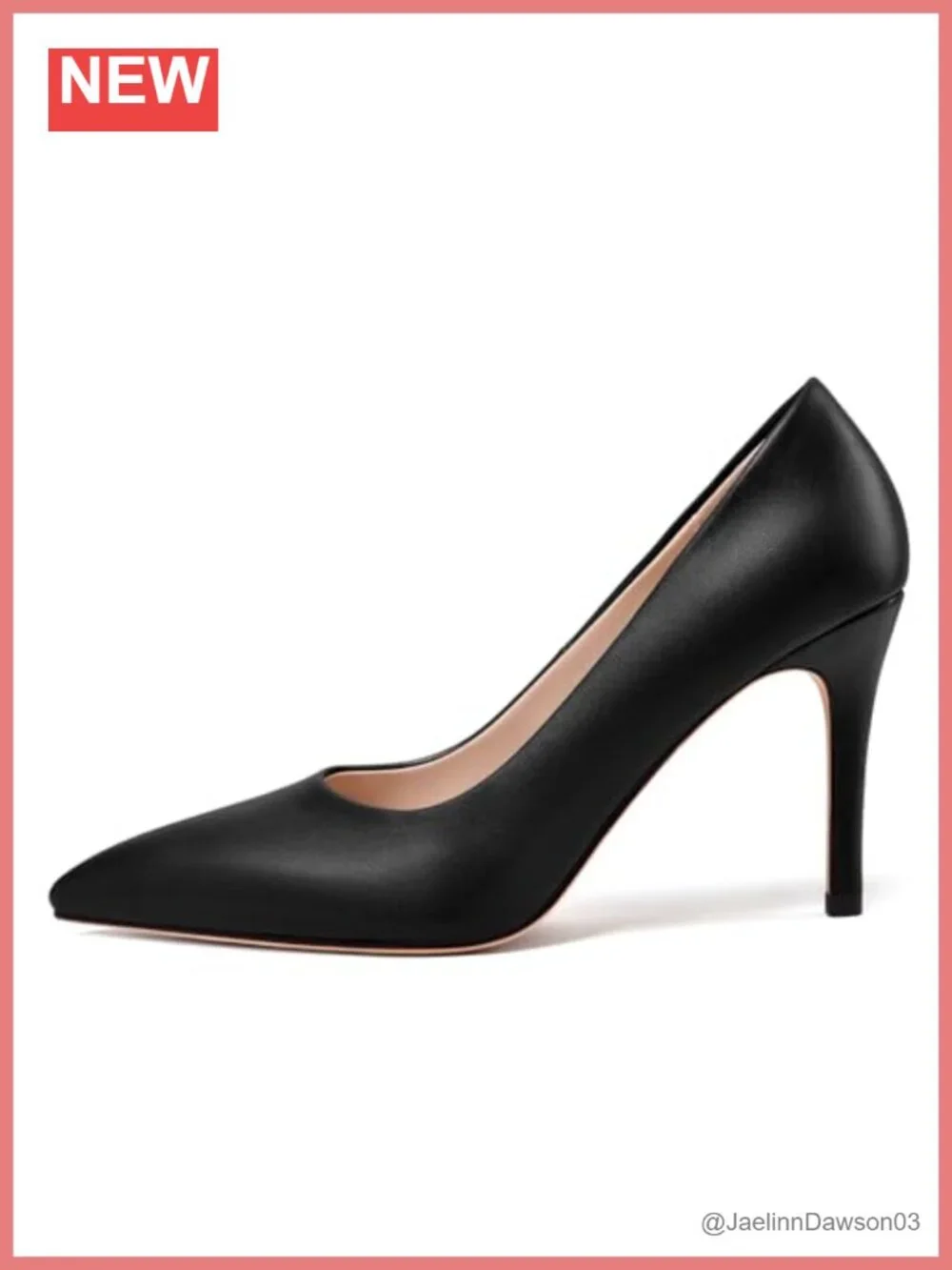 Women's Elegant Pointed Toe Stiletto Heel Pumps Classic Faux Leather Slip-On